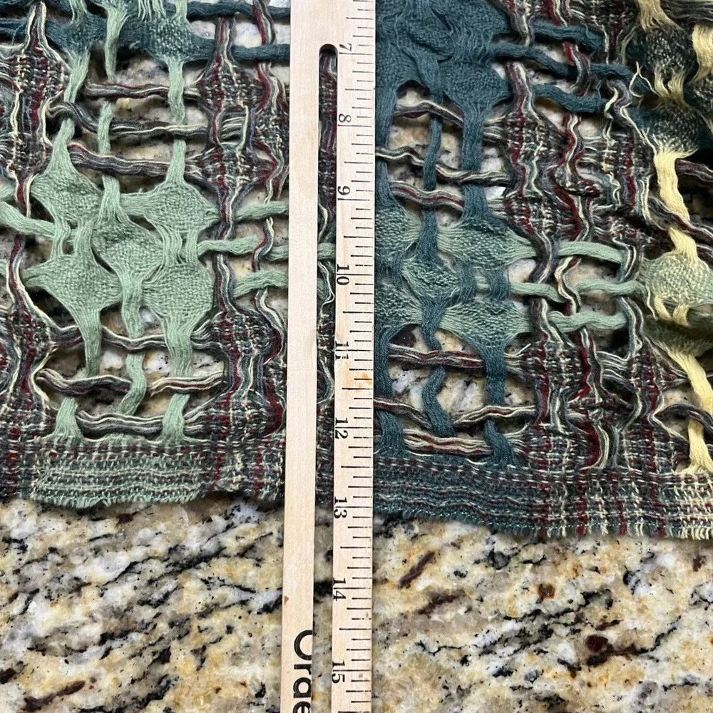 NEW Suantrai Jameson Irish Whiskey Pure Wool Scarf Open Weave Plaid Multi Color
